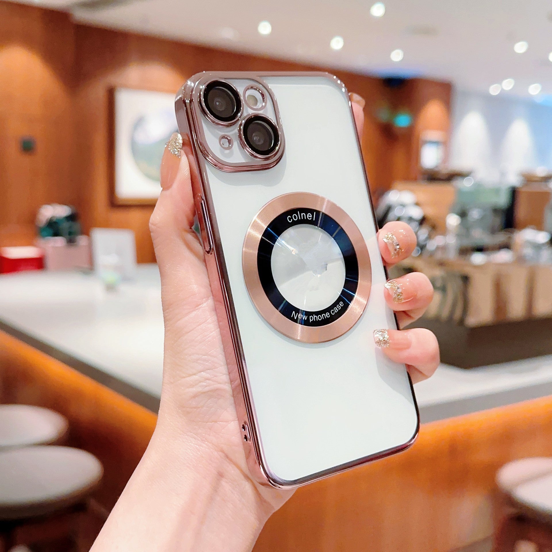 For iPhone 13 Electroplated Hard PC Case Acrylic Magnifier Logo View Magnetic Clear Phone Cover For iPhone 13 Electroplated Hard PC Case Acrylic Magnifier Logo View Magnetic Clear Phone Cover